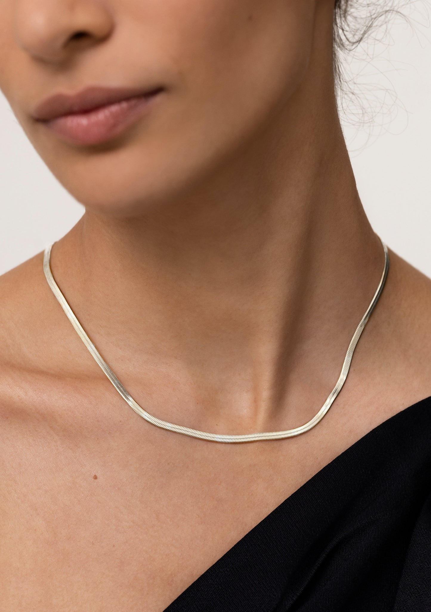 Sphinx 3mm Snake Chain Necklace - Silver