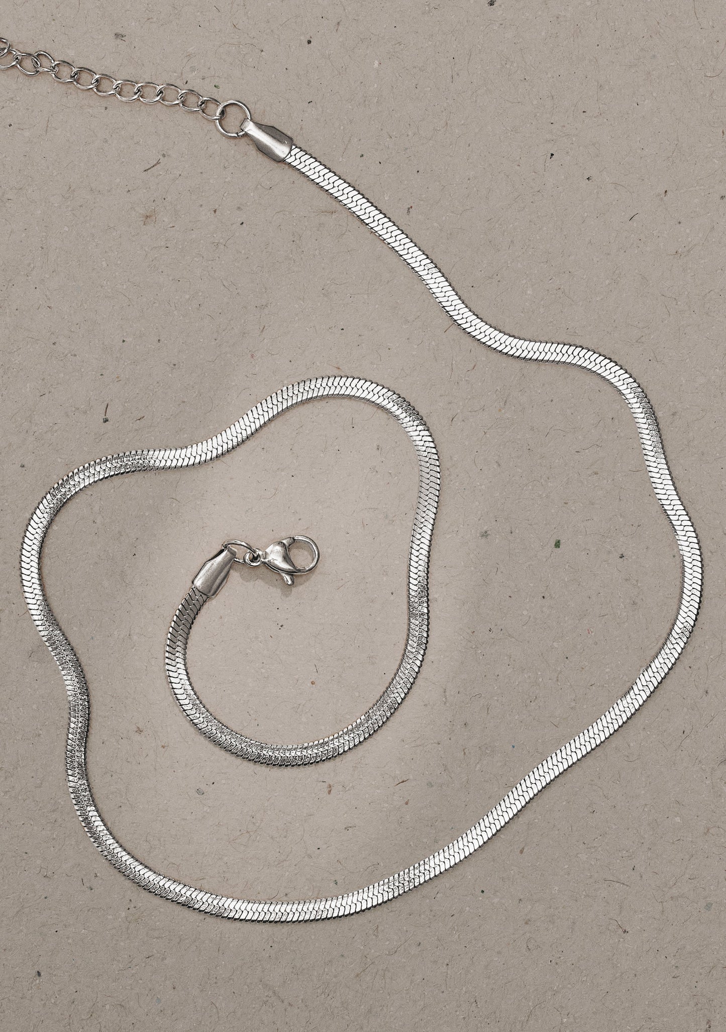 Sphinx 3mm Snake Chain Necklace - Silver