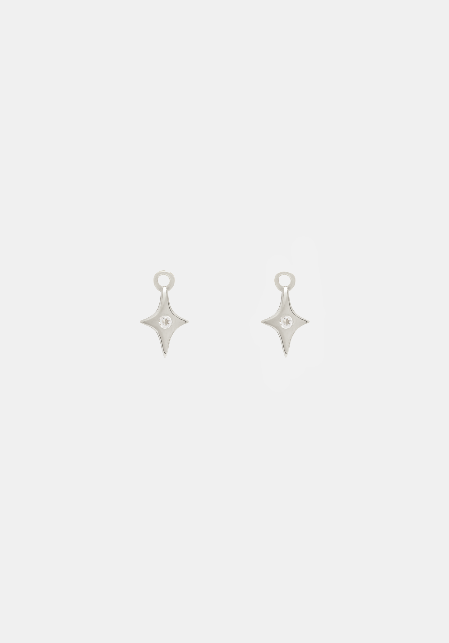 Starburst Charms - Pair - Silver