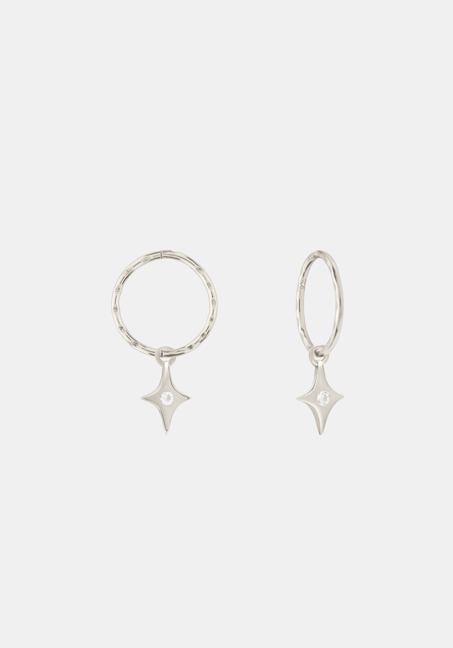 Starburst Mini Hoops - Silver