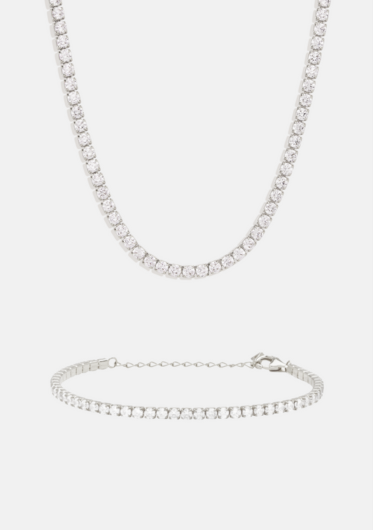 The Aspen Tennis Set - Silver