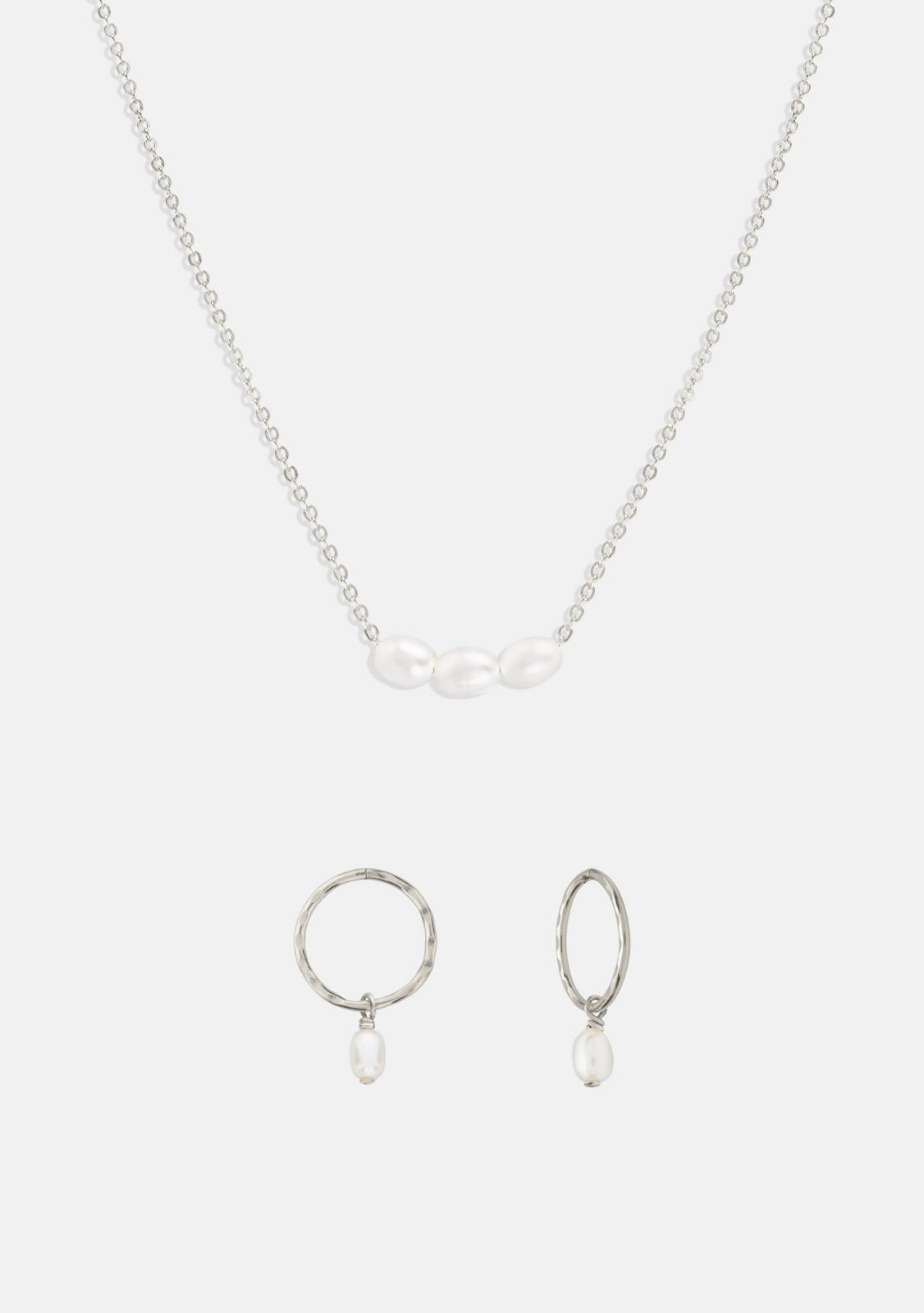 The Mini Pearl Duo Set - Silver