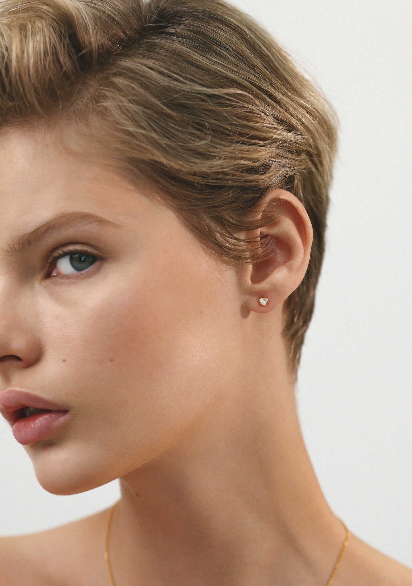 True Love Flat Back Studs - Gold