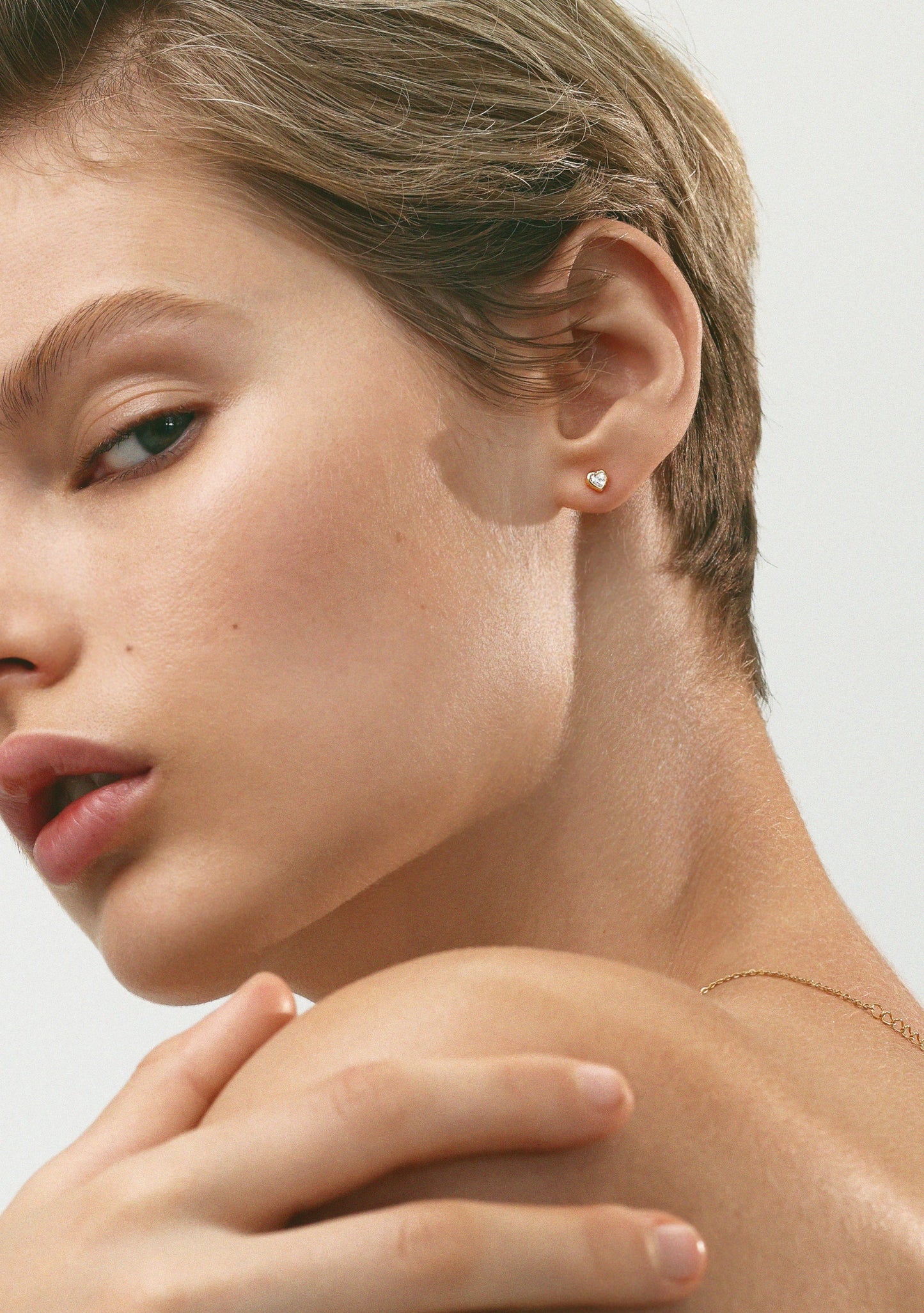 True Love Flat Back Studs - Gold