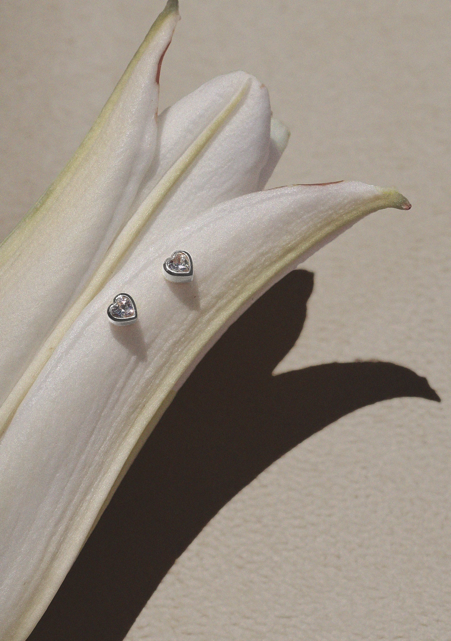 True Love Flat Back Studs - Silver