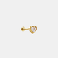 True Love Flat Back Stud - Single - Gold