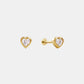 True Love Flat Back Studs - Gold