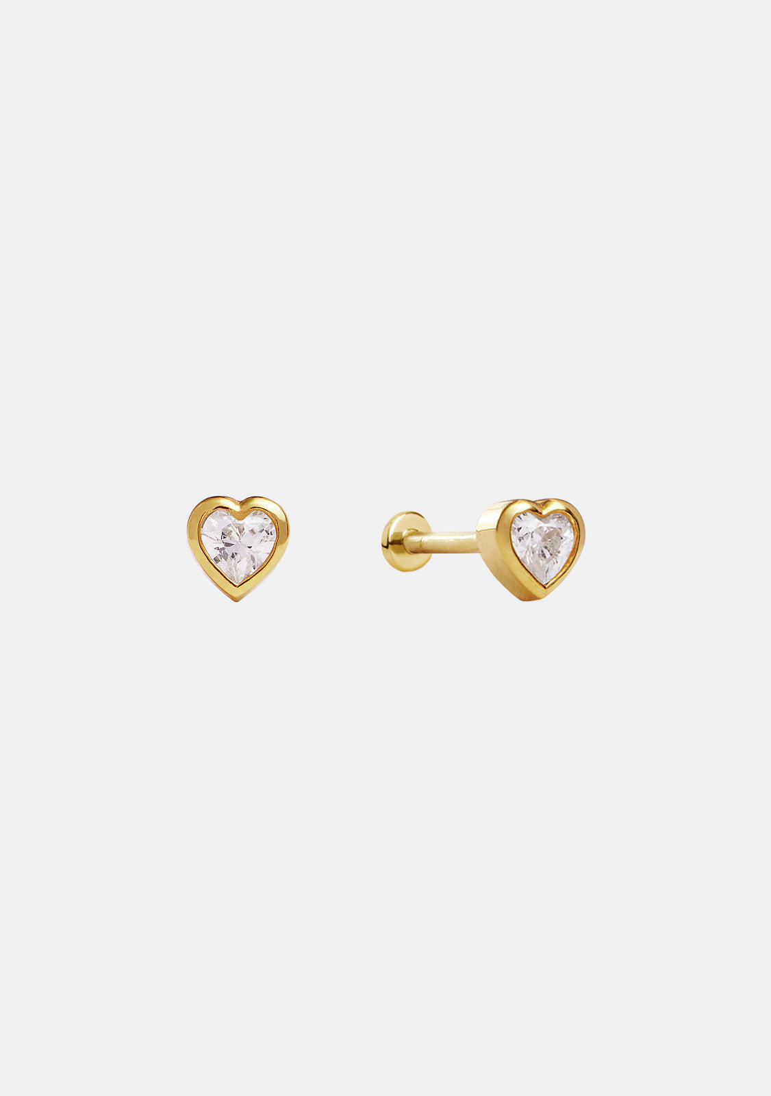 True Love Flat Back Studs - Gold