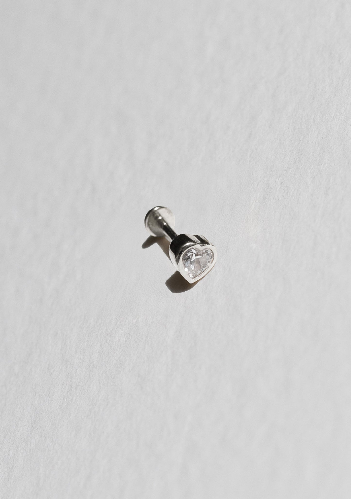 True Love Flat Back Stud - Single - Silver