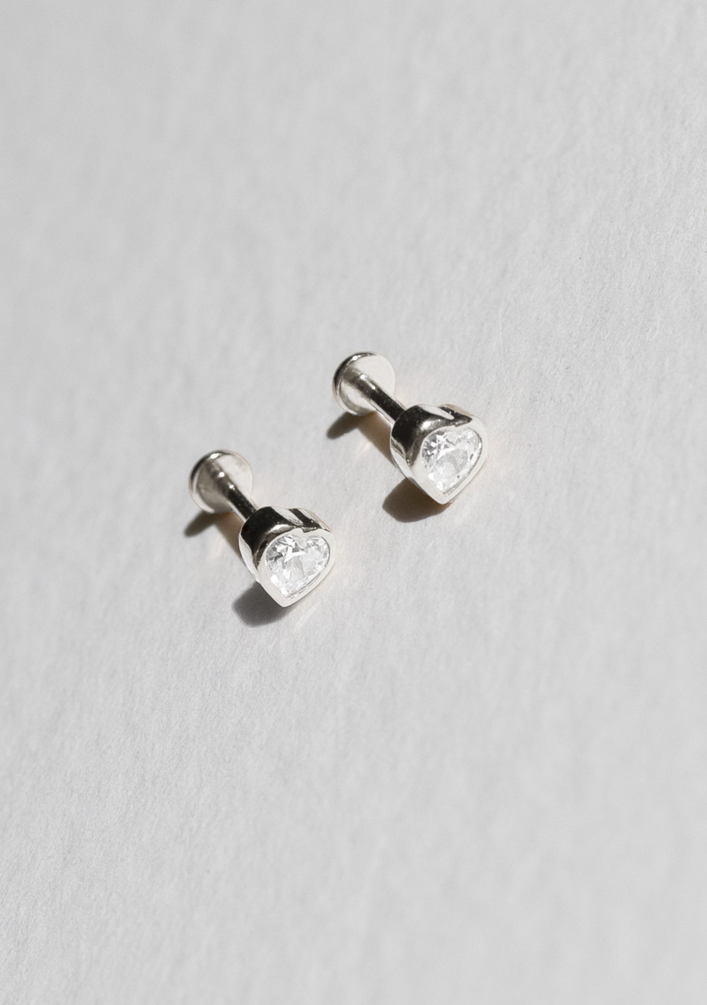 True Love Flat Back Studs - Silver