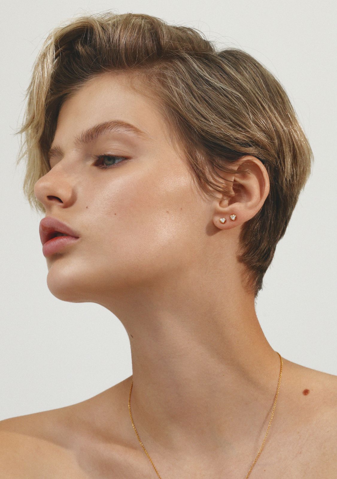 True Love Flat Back Studs - Gold