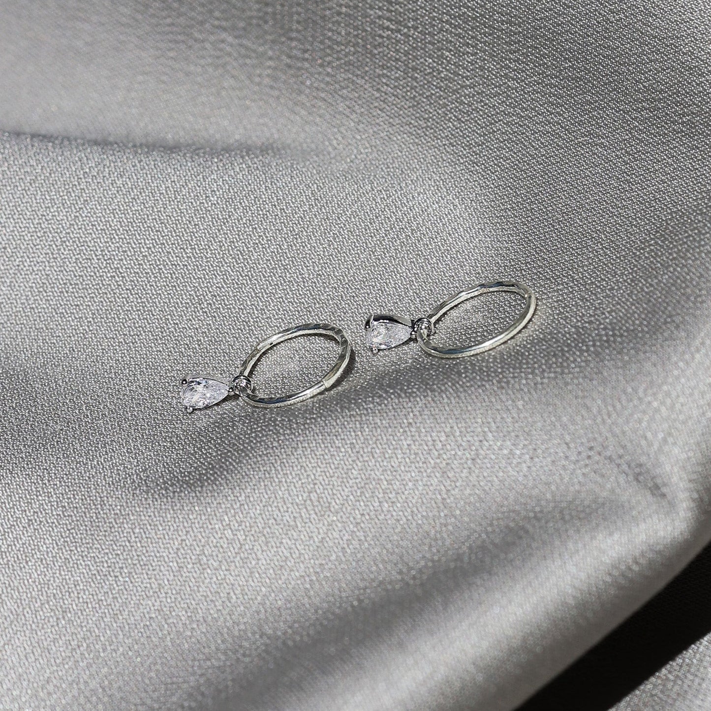 Valentine Mini Hoops - Silver