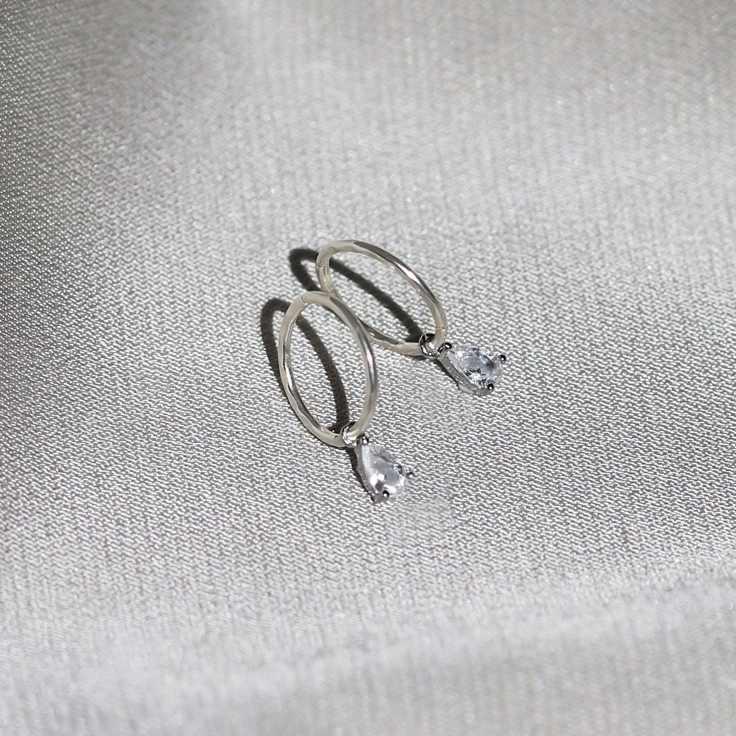 Valentine Mini Hoops - Silver