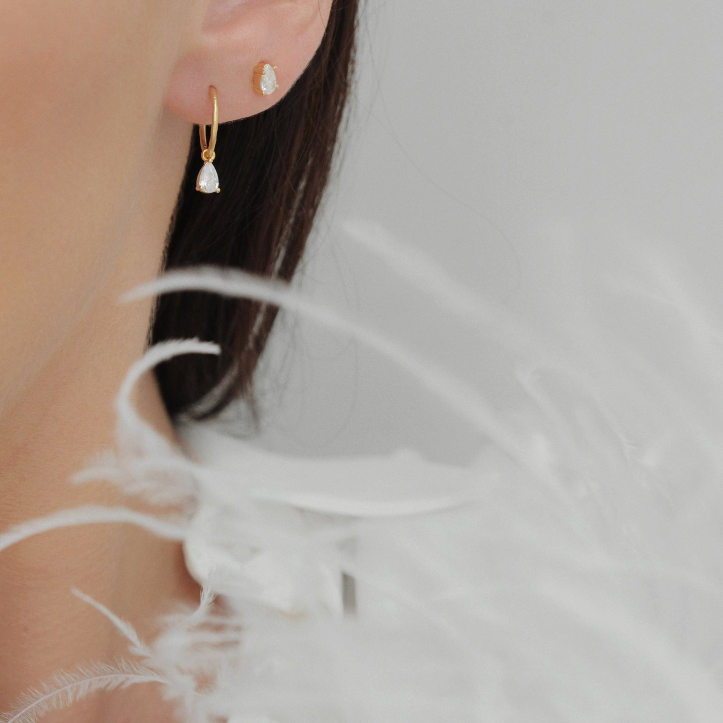 Valentine Flat Back Stud - Single - Gold