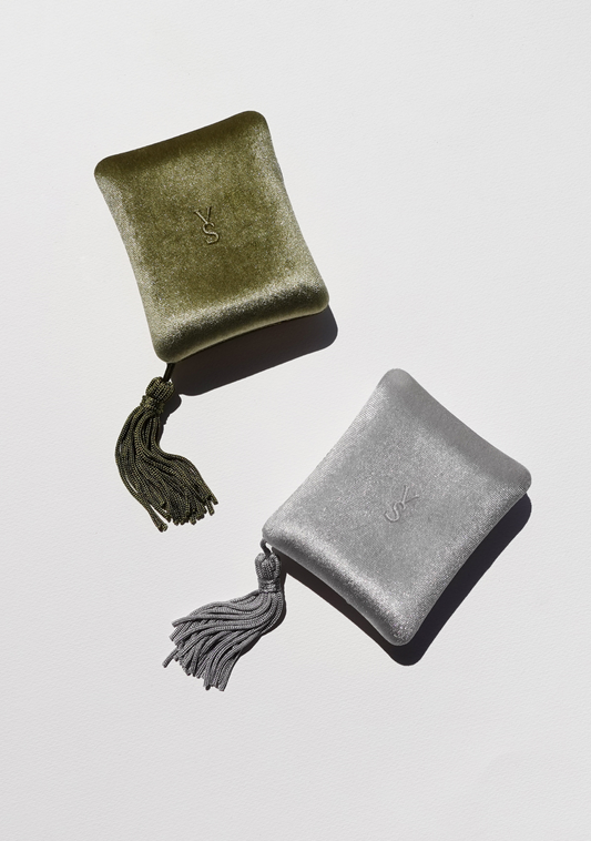 Velvet Jewellery Box - Dove Grey