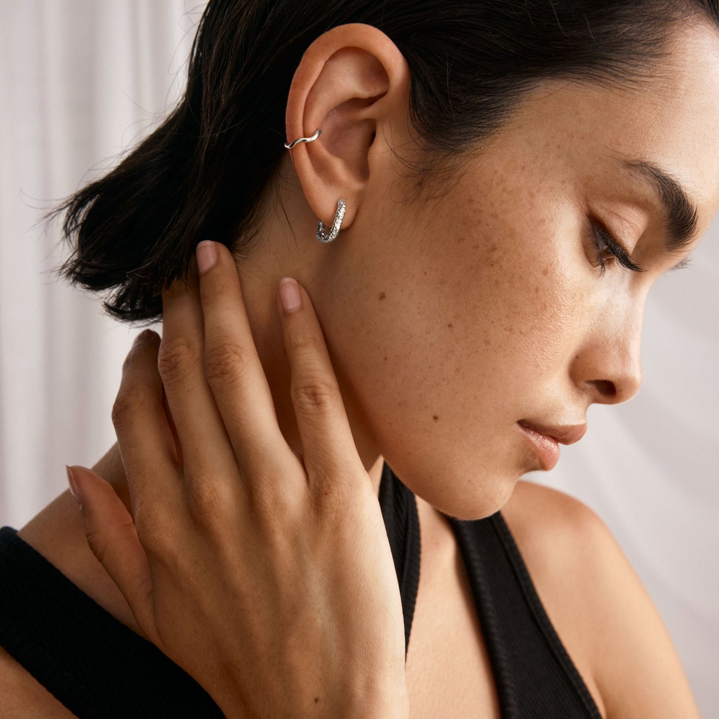 Vera Wave Ear Cuff - Silver