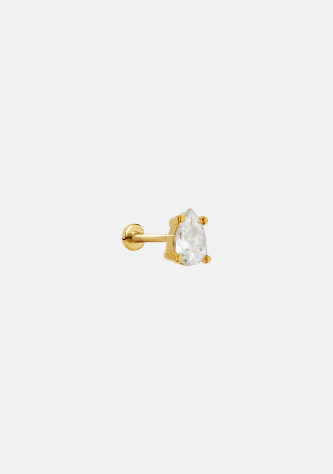 Valentine Flat Back Stud - Single - Gold