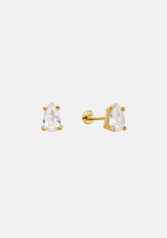 Valentine Flat Back Studs - Gold