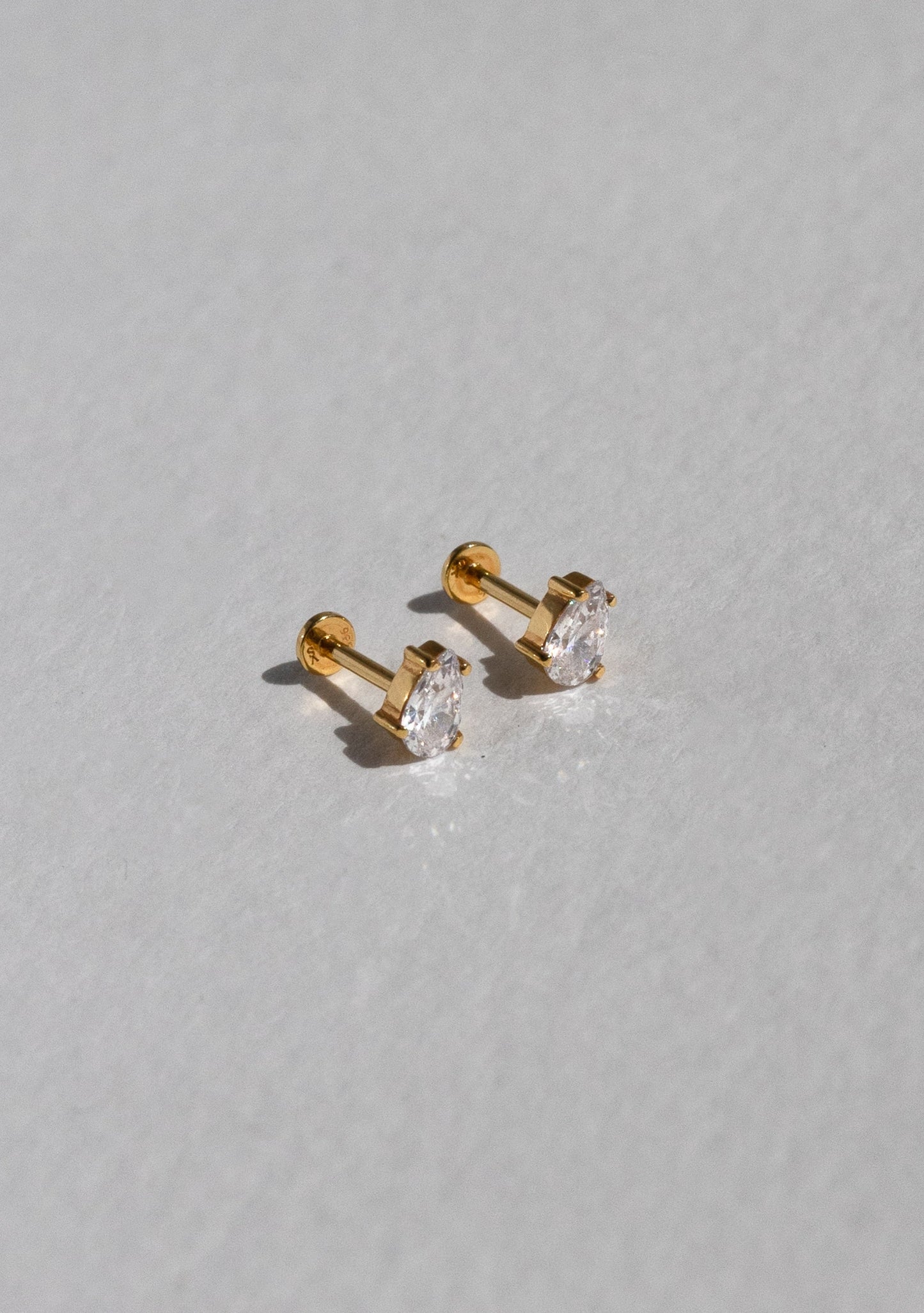 Valentine Flat Back Studs - Gold