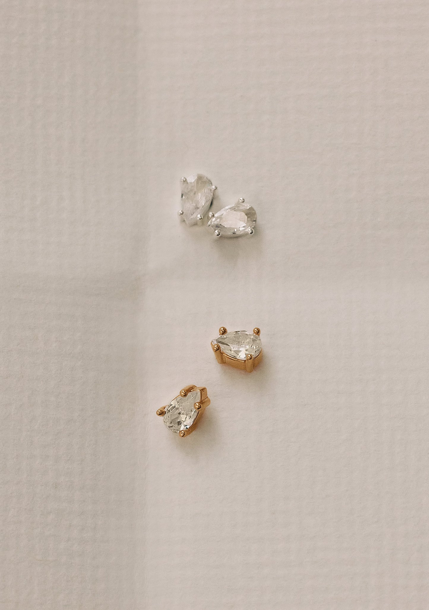 Valentine Flat Back Studs - Silver