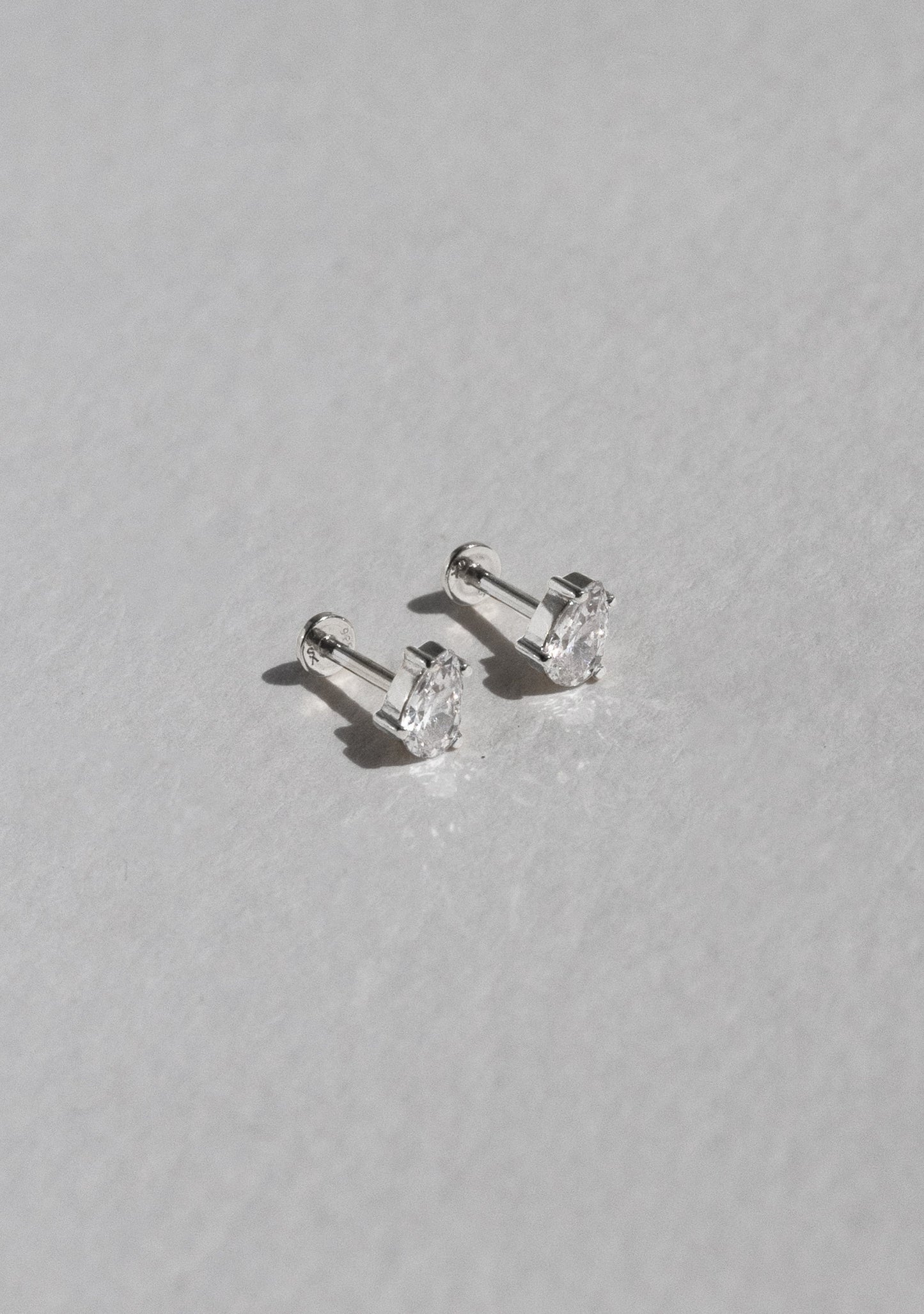 Valentine Flat Back Studs - Silver