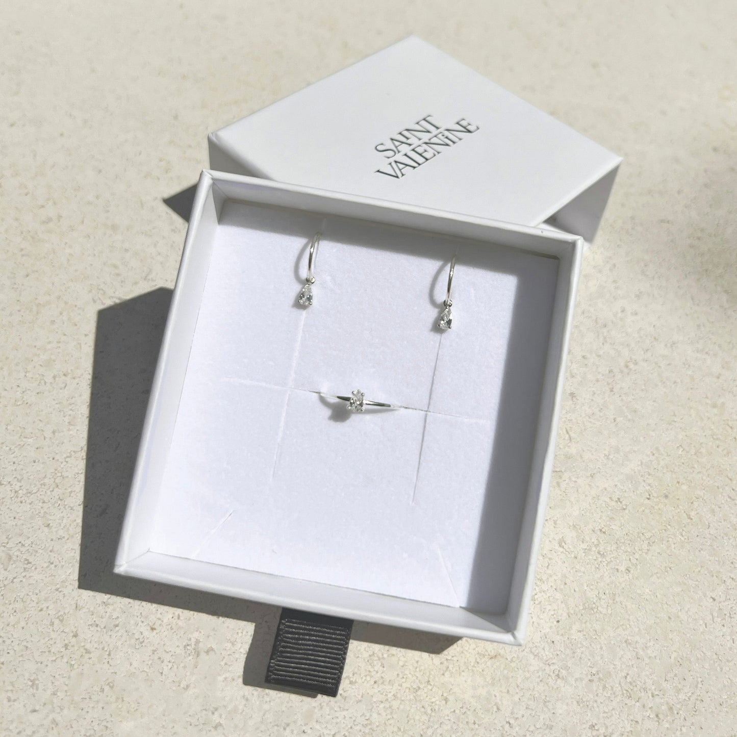 Valentine Mini Hoops - Silver