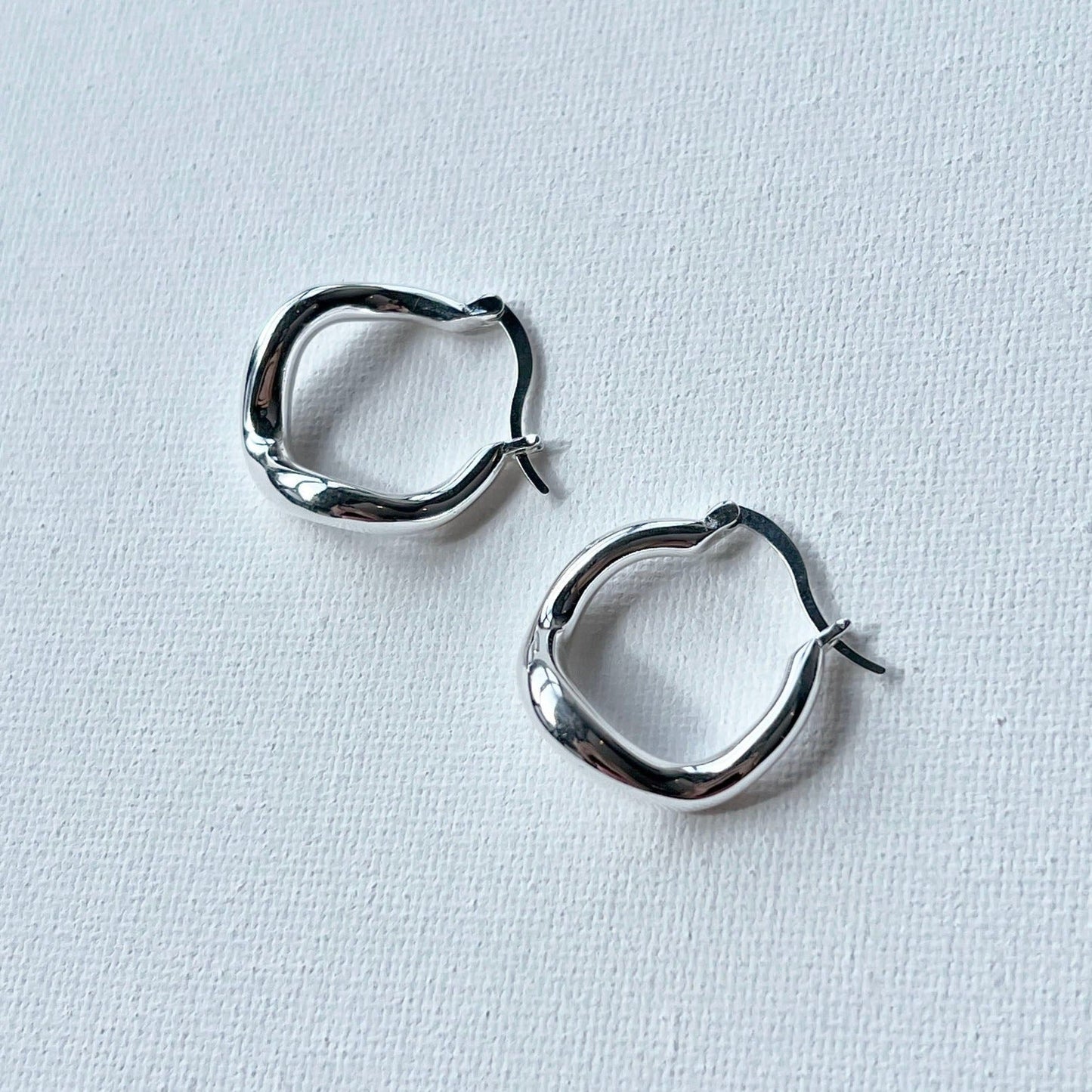 Wabi Sabi Hoops - Silver