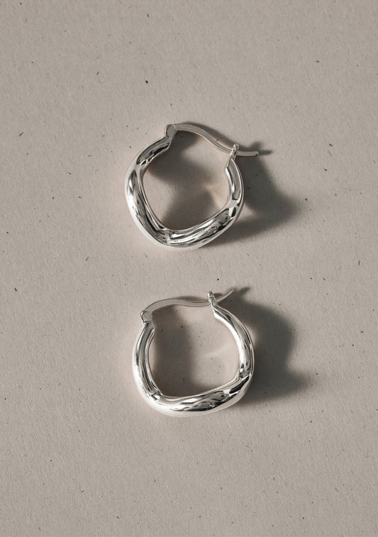 Wabi Sabi Hoops - Silver