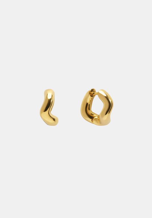 Wabi Sabi Mini Hoops - Gold