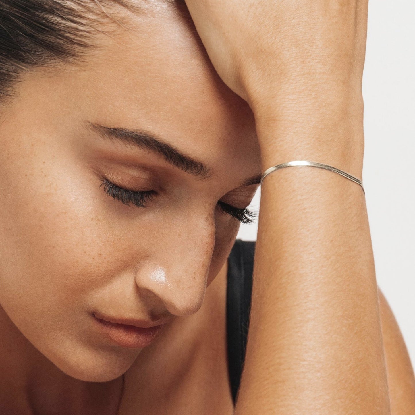 Sphinx 2mm Snake Chain Bracelet - Silver